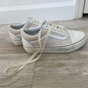 Vans White Snakeskin